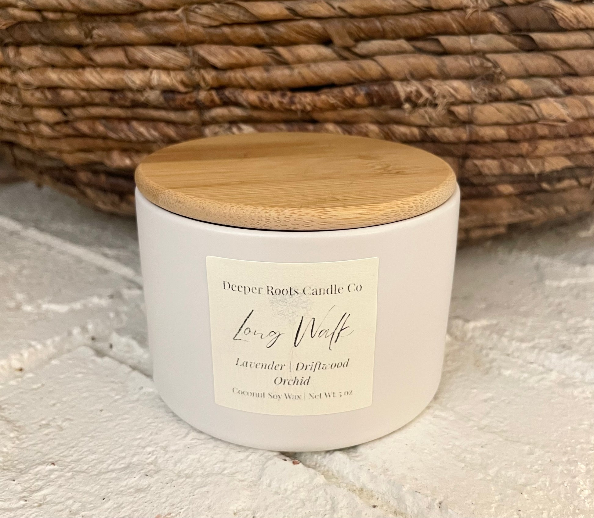 Long Walk travel size candle by Deeper Roots