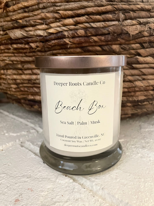 Beach Box coconut soy wax candle by Deeper Roots