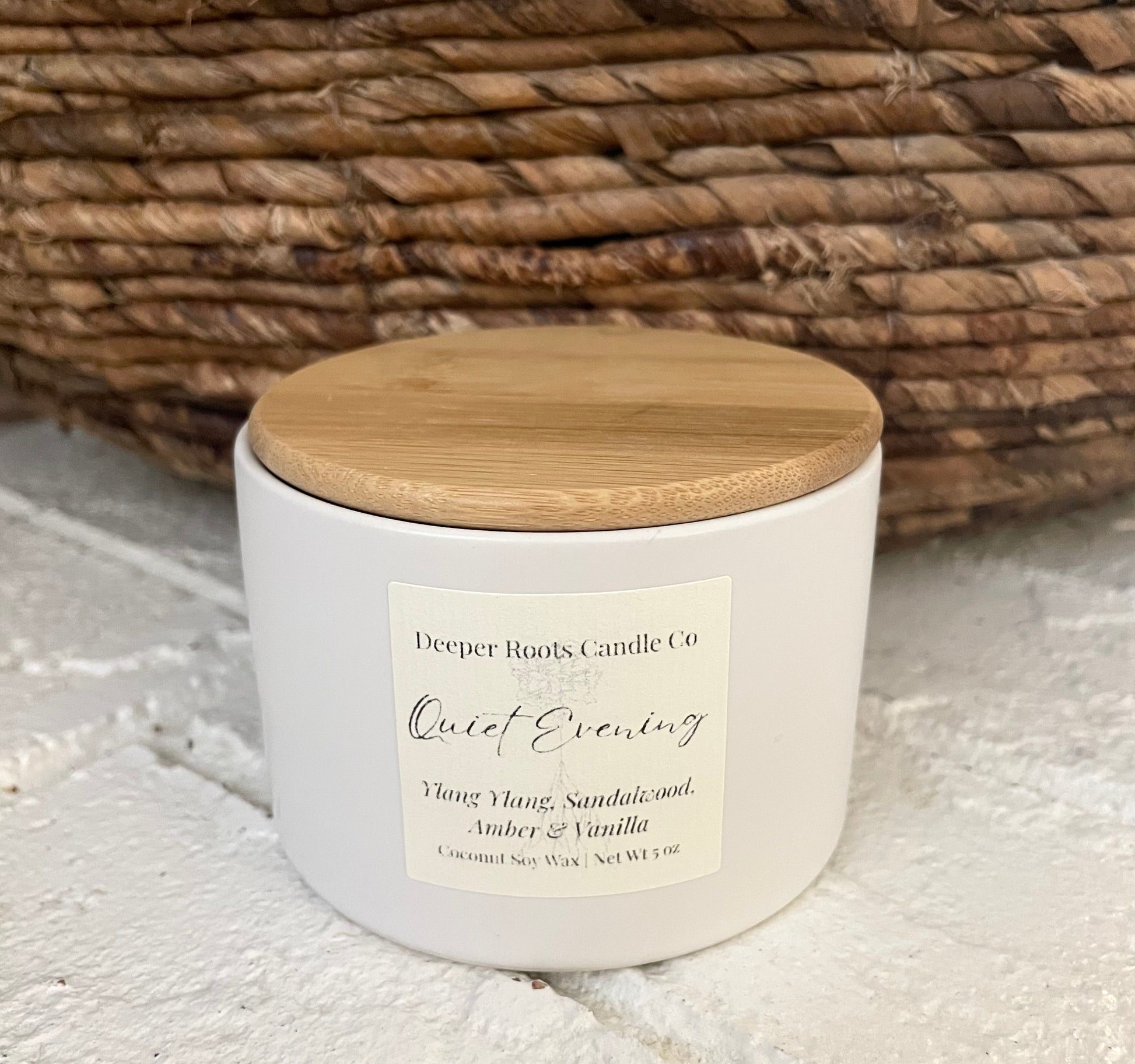 Quiet Evening travel size candle by Deeper Roots